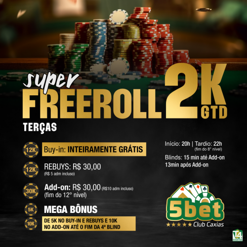 Terça: Super Freeroll 2Kgtd