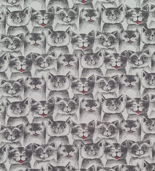 Tecido Tricoline Coleção Gatos