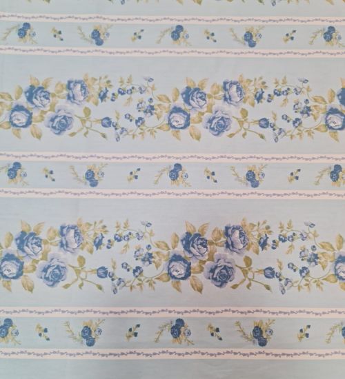Tecido Floral Estampado Azul