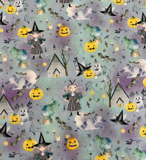 Tecido Digital Estampado Halloween