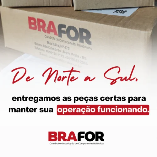 Entregamos peças e componentes hidráulicos para todo o Brasil