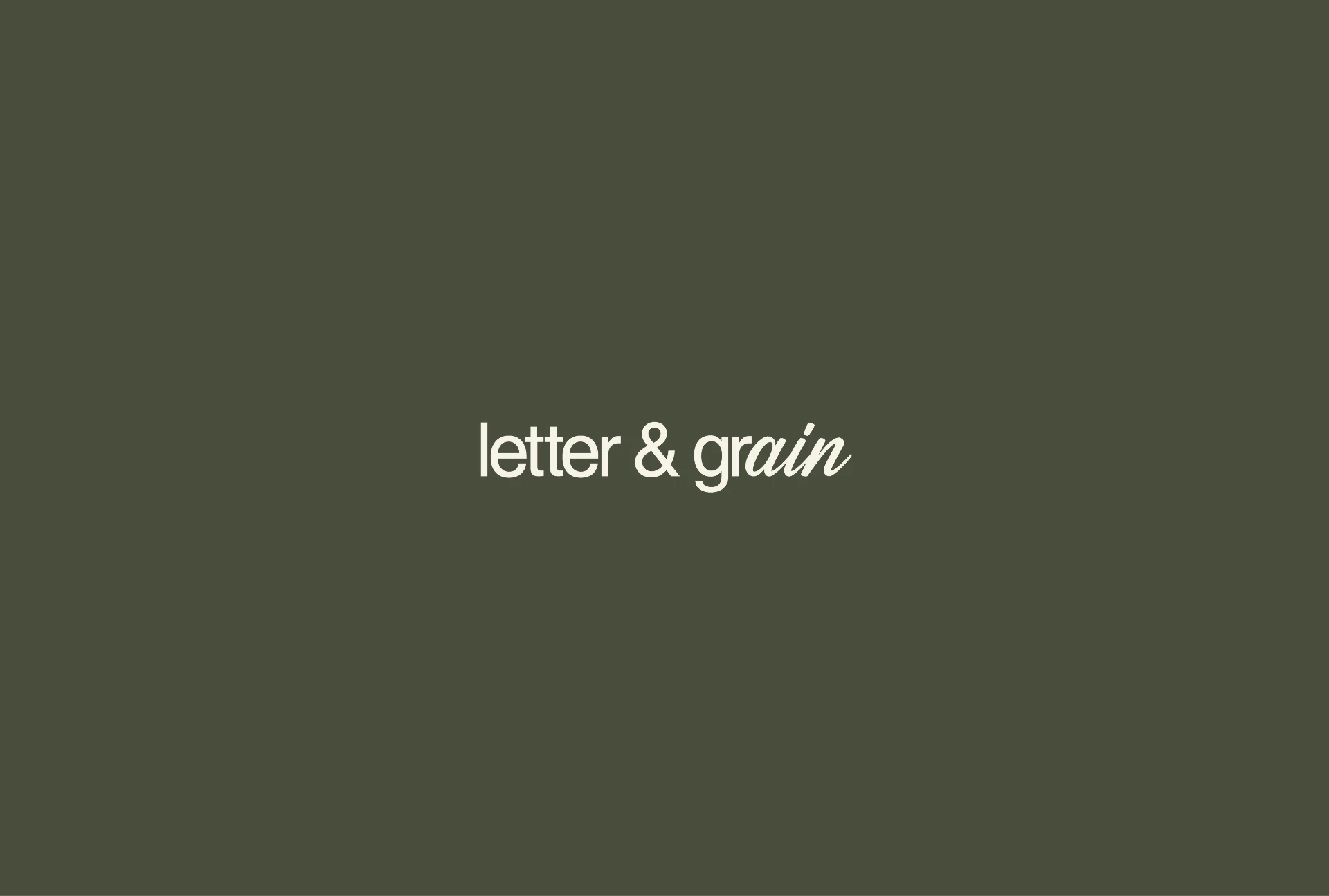 Letter & Grain - Little marks, big meaning