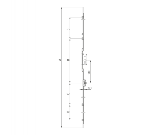 Cremona de correr | entrada 15 com chave