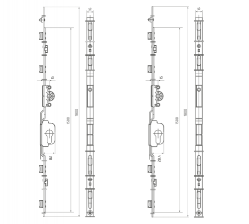 Cremona com entrada para cilindro inferior