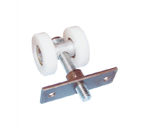 Rodízio duplo com rolamento e nylon