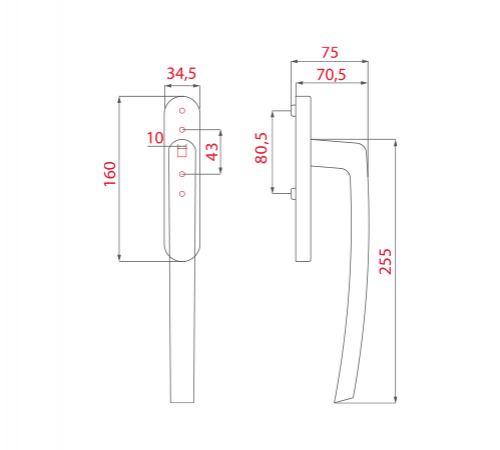 Alavanca Porta Elevadora