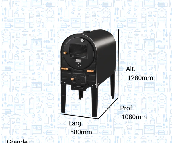 Forno a Lenha Grande (173L)