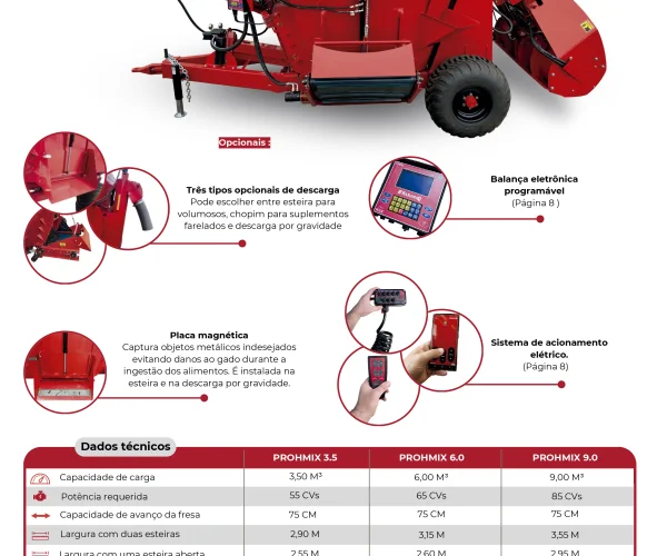 VAGÃO MISTURADOR AUTOCARREGÁVEL PROHMIX