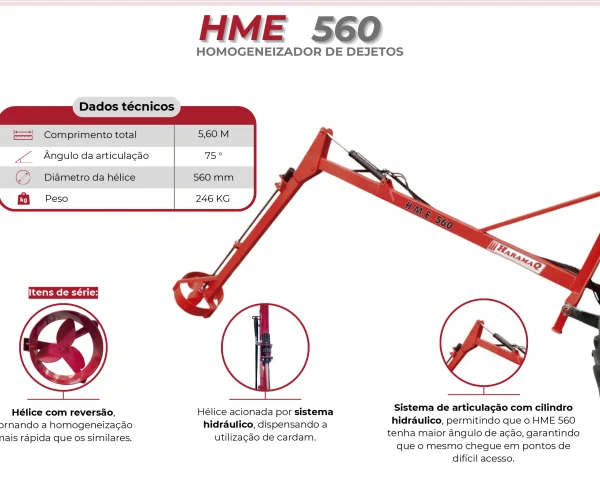 HOMOGENEIZADOR DE DEJETOS HME 560