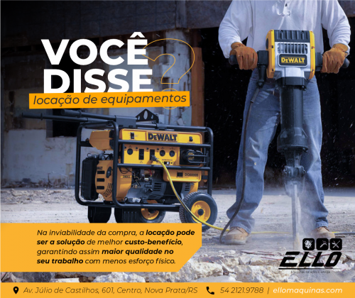 Locação de Máquinas e Equipamentos