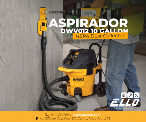 Aspirador DEWALT DWV012 10 Gal HEPA Dust Collector