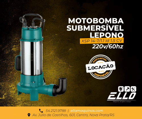 Motobomba Submersível Lepono Xsp14-7/1.1id 1.5 Cv 220v/60hz