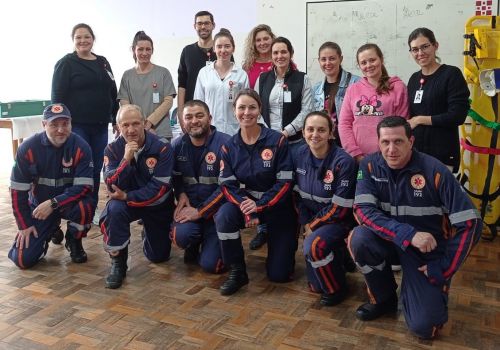 Brigada de Incêndio participa de treinamento com o Samu