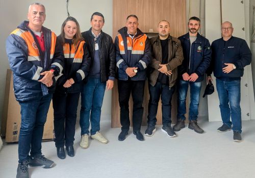 Visita do  coordenador regional da Defesa Civil