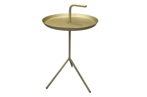 Mesa de apoio dourada