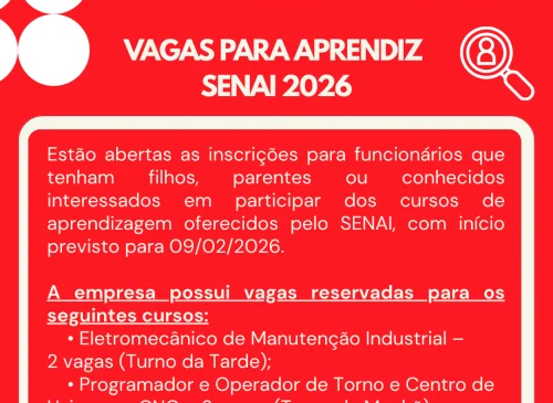 Vagas Para Aprendiz - SENAI 2026