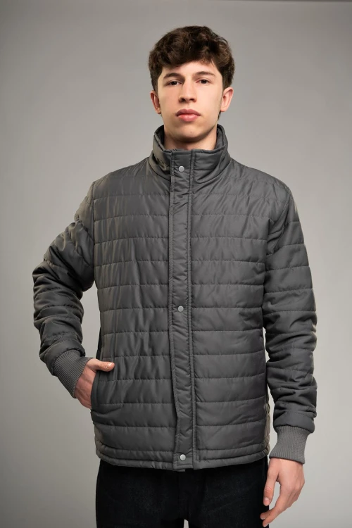 Jaqueta Puff com Lapela Masculina