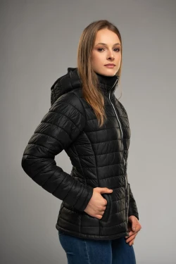 Jaqueta Puff com Zíper Feminina