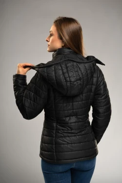 Jaqueta Puff com Zíper Feminina