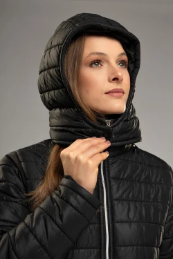 Jaqueta Puff com Zíper Feminina