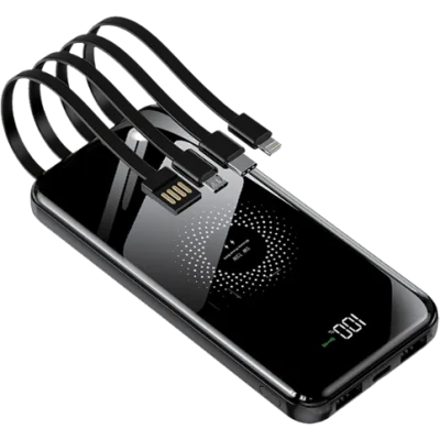 Power bank wireless + 4 cabos MEW-HS920