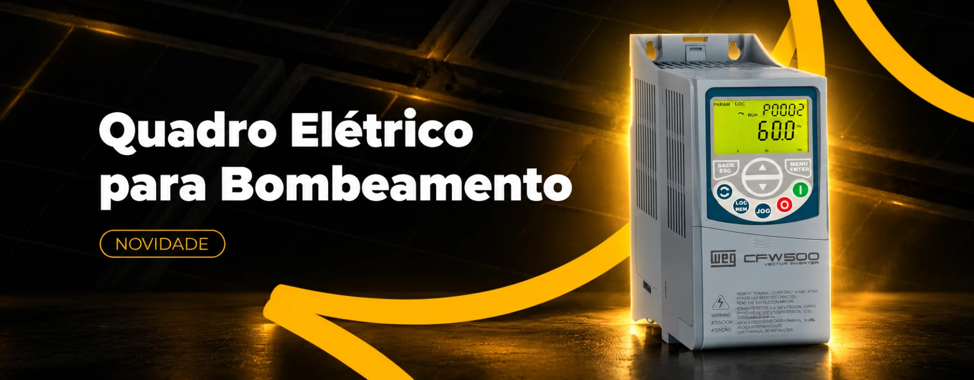Quadro elétrico para bombeamento