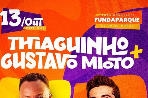 Shows de Thiaguinho e Gustavo Mioto