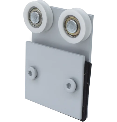 ROLDANA DUPLA COM ROLAMENTO CÔNCAVO 02FUROS